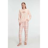 Man11307 Anıl Kadın Pamuklu Kışlık Uzun Kollu Pijama Takımı Yumuşak Dokulu Ev Giyimi 11307