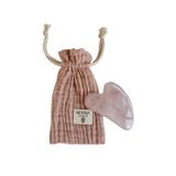 Mana Botanicals Pembe Kuvars Gua Sha Yüz Masaj Taşı