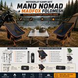 Manada Mand Nomad Motorcu Masası + Madfox Foldmesh Katlanır Kamp Sandalyesi Takımı - Alüminyum