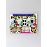 Manavgat Polyester Kabartmalı Magnet 7X5cm Dekoratif Hediyelik Buzdolabı Süsü (Kod:1396)