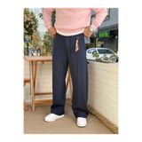 manch collection Modal Aksesuar Detaylı Çimalı Baggy Eşofman Lacivert 5137