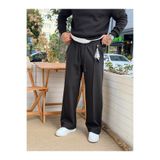 manch collection Modal Aksesuar Detaylı Çimalı Baggy Eşofman siyah 5137