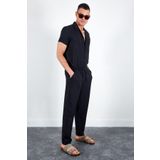 Manche Siyah Diva Erkek Pantolon| Mes616774-01