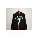 Manchester United 2008 Cristiano Ronaldo Siyah Uzunkol Deplasman Forması (Jersey)