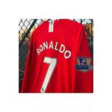 Manchester/United 2008 Moskova Şampiyonlar Ligi Finali Cristiano Ronaldo Forması (Red-Uzun Kol)
