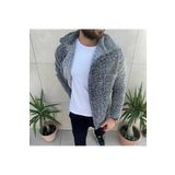 MANCY Erkek Gri Peluş Ceket