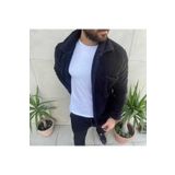 MANCY Erkek Siyah Peluş Ceket