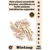 #Mandal Doğal Fotoğraf Askısı Hediyelik Süsleme Nikah Bebek Şekeri Ahşap Mini Ham Mandal 100 Adet