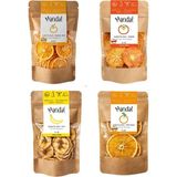 Mandal Kurutulmuş Cennet Hurması (Trabzon Hurması), Muz, Mandalina, Portakal 150 gram Kurutulmuş Meyve Kurusu Dilimleri