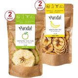 Mandal Kurutulmuş Muz ve Yeşil Elma Kurutulmuş Meyve Kurusu Dilimleri - 150 gr