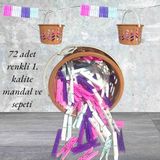 Mandal Mandal Sepeti Maşa 72 Adet - Kahverengi