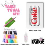 Mandala Art Fabric Taşlı Tuval Setler, 18×24 Cm, Kendin Yap Setler, Diet Coke