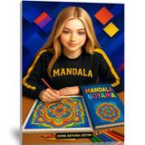 Mandala Boyama Kitabı Spiralli Arkası Boş Bırakılmıştır