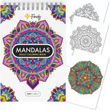 Mandala Boyama Kitabı | Yetişkinler Için Boyama Kitapları, 30 Orijinal Çizim, A4 Boyutunda Boyama Mandalaları | Yetişkin Birinci Sınıf Kağıt Için Mandalalar | Spiral Ciltleme (Gun)
