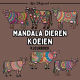 Mandala Dieren - Koeien: Een Uniek Mandala Kleurboek voor Kinderen en Volwassenen