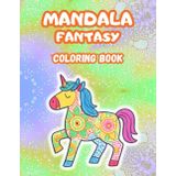 MANDALA FANTASY COLORING BOOK, libro da colorare unicorni, sirene, fate, draghi, per bambini 2 6 anni, primo album da colorare, creature fantastiche e ... Con pagine protettive e curiosità istruttive