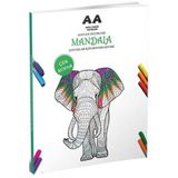 Mandala Hayvan Figürleri Çocuklar İçin Boyama Kitabı - Akıllı Adam