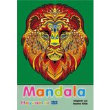 Mandala - Hayvanlar - Yetişkinler İçin Boyama Kitabı