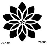 Mandala Modeli Sırt Stencil Süsleme Ve Boyama Kalıbı