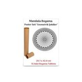 Mandala Poster Tablosu 15 Adet 30 cm x42 cm Enine Boyuna Eğitim