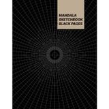 mandala sketchbook - Polar coordinate graph paper, technical sketchbook, circular grid, drawing templet: for colourful art, matte cover , Black pages