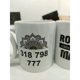 Mandala Tasarım Kupa - Geometrik Çiçek Motifli Seramik Bardak Meditasyon Hediyesi 325ml