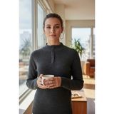 Mandala Tekstil Kadın Düğmeli Triko Body - Antrasit - XS