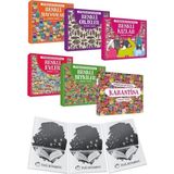 Mandala Yetişkinler Için Boyama Renkli Hayvanlar Objeler Kızlar Evler Bitkiler Karantina 6 Kitap + Hediyeli