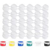 Mandalart Fabric 60 Adet Boya Kutusu 4/5 Cc Boya Kutusu Kapaklı, Plastik Boya Kutusu , 10'lu Set, Tüm Boyalar İçin