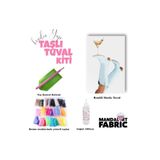 Mandalart Fabric Taşlı Tuval Setler, 25×35 cm, Kendin Yap Setler, Mavi Çizmeler ve Martini