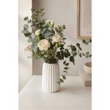 Mandalin Art Studio Çizgili Dekoratif Beton Vazo 15 cm
