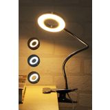 Mandallı Akrobatik Led Çalışma Okuma Işığı Ayarlanabilir Işık 3 Renk Işıklı Masa & Gece Lambası