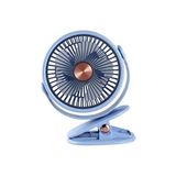 Mandallı Şarjlı Fan 3 Kademeli Taşınabilir Vantilatör Serinletici Mini Klima 360 Derece Dönen Fan - Mavi