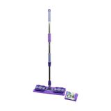 Mandalli Yüzey Temizlik Palet Mop M.fiber Paspas - Yedekli Duvar Silme Mop Metal Uzayan Sap=70-107Cm- 360° (5637)