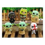 Mandalorian Grogu Baby Yoda İncinerator Stormtrooper Gamorrean Fighter Kylo Ren 6'lı Figür Oyuncak (Yeşil)