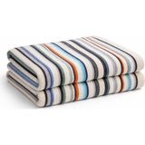 Mandaş 2 Adet Renkli Çizgili Büyük Boy Banyo Havlusu Ekonomik (90X150) - 90 x 150 cm - Çok Renkli
