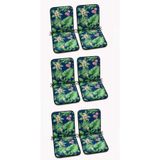Mandaş 6 Adet Rattan Arkalıklı Sandalye Minderi (Kalınlık 4cm)-Tropikal Yeşil