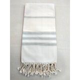 Mandaş 80x200 cm Krem Vizon Pamuklu El Dokuma Peştemal
