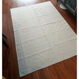 Mandaş Pamuklu Bukle Lüks Kilim (80X150)-SPIRAL Krem - 80 x 150 cm