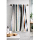 Mandaş Renkli Çizgili Büyük Boy Banyo Havlusu Ekonomik (90X150) - 90 x 150 cm
