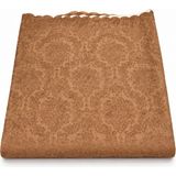 Mandaş Süngerli Ipeksi Kadife Kaymaz Koltuk Örtüsü (170X210) - Embos Kahve - 170 x 210 cm - Koyu Kahve