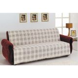 Mandaş Tekstil Buldan Pamuklu Kolsuz Koltuk-Çekyat Örtüsü (180x220) - Kahve Çizgili - 180x220cm