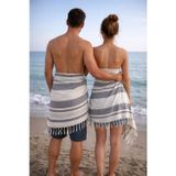 Mandaş Tekstil Mandaş Cotton Pamuk Keten Peştemal (100x180)-Melisa