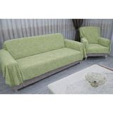 Mandaş Tekstil Mandaş Şönil Dokuma Koltuk Örtüsü Maxi Takım 3+3+1+1 A Yeşil - 170 x 300 cm
