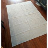 Mandaş Tekstil Pamuklu Bukle Lüks Kilim (40x60)-Spiral Krem
