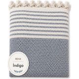 Mandaş Tekstil Pamuklu Kaymaz Hasır Dokuma Koltuk Örtüsü (180X220) - Indigo - 180 x 220 cm - İndigo