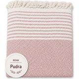 Mandaş Tekstil Pamuklu Kaymaz Hasır Dokuma Koltuk Örtüsü (180X220) - Pudra - 180 x 220 cm