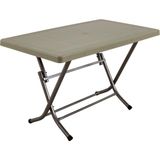 Mandella 70x120 Rattan Masa Çölbeji Katlanır Metal Ayak 1 Adet Bahçe İçin Ekonomik Seçim
