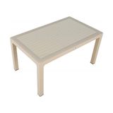 Mandella 90x150 cm Elit Rattan Camlı Çöl Beji Masa