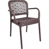 Mandella Ares Rattan Koltuk (4 Adet) Kahverengi - Çok Renkli